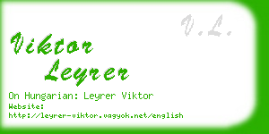 viktor leyrer business card